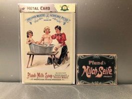 ‼️nun = 10.50 Fr. ‼️2 nost. Blech Schilder Pfund`s Milk, Pst